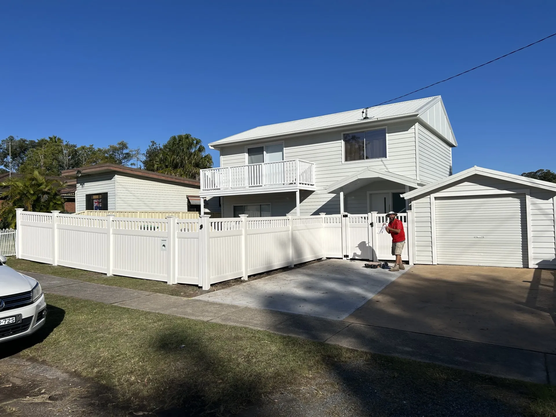 full privacy pvc fencing on the central coast